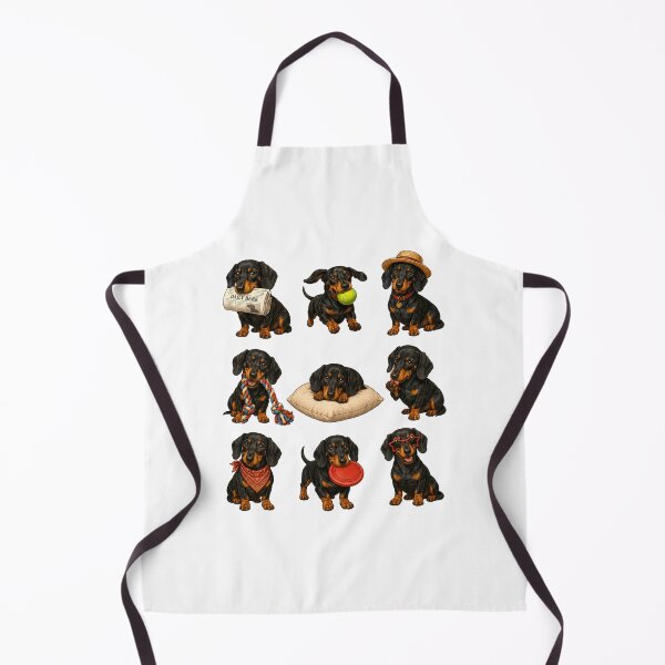 Item preview, Cute Black And Tan Dachshund Activity Mascot Grid designed and sold by ElcastDesigns.