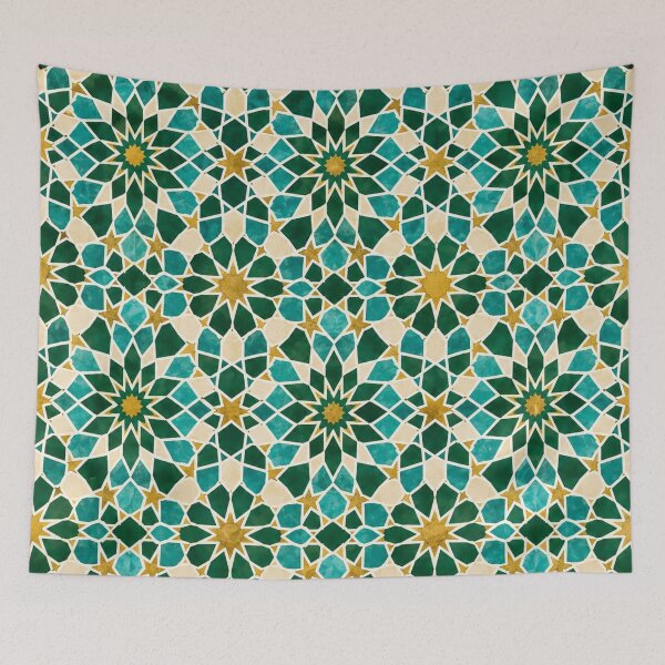 Item preview, Moroccan Zellige Geometric Mosaic Pattern designed and sold by Myra365Art.