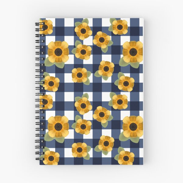 Item preview, Sunflowers on Navy Plaid designed and sold by RebelCatStudios(RCS).