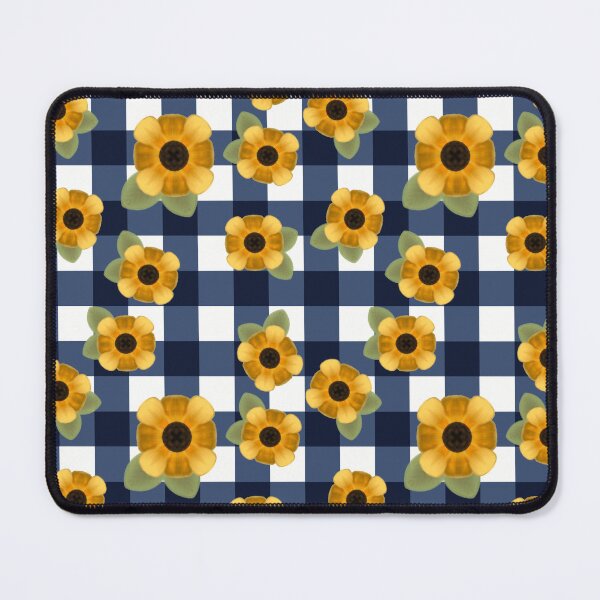 Item preview, Sunflowers on Navy Plaid designed and sold by CadyCatCreative.