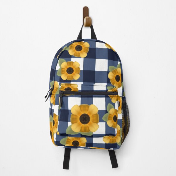Item preview, Sunflowers on Navy Plaid designed and sold by RebelCatStudios(RCS).