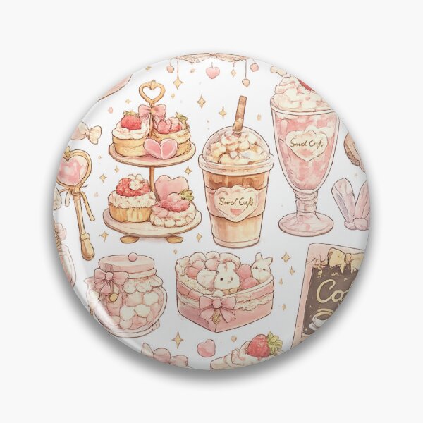 Item preview, Kawaii Sweet Café: Pastel Dessert & Coffee designed and sold by Blush and Bloom.