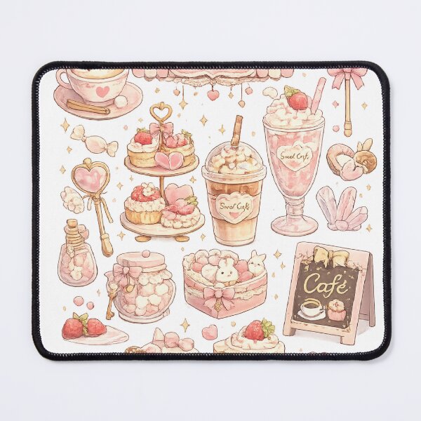 Item preview, Kawaii Sweet Café: Pastel Dessert & Coffee designed and sold by Blush and Bloom.