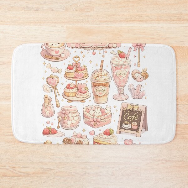 Item preview, Kawaii Sweet Café: Pastel Dessert & Coffee designed and sold by Blush and Bloom.