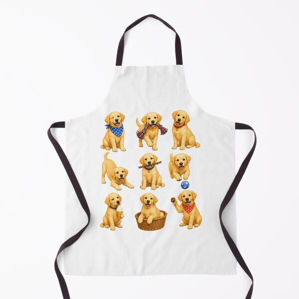 Item preview, Cute Yellow Labrador Puppy Activity Mascot Grid designed and sold by ElcastDesigns.