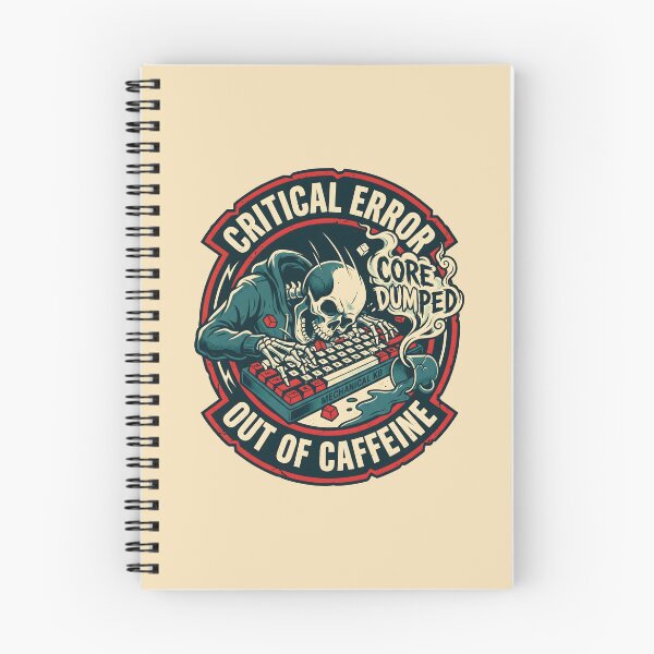 Item preview, Out Of Caffeine Skeleton Gamer Humor Retro Badge Merch designed and sold by SplashTastic.