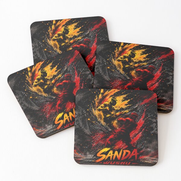 Item preview, Wushu Sanda | Explosive Martial Arts Combat Illustration designed and sold by Fei Long Design Hub.