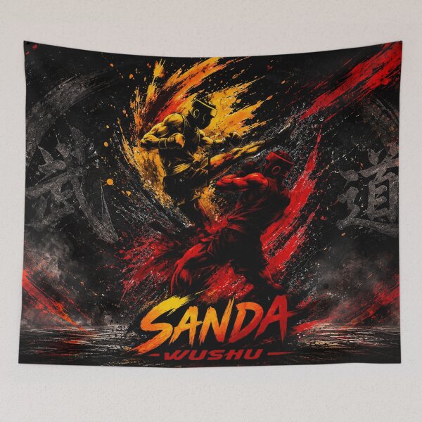 Item preview, Wushu Sanda | Explosive Martial Arts Combat Illustration designed and sold by Fei Long Design Hub.