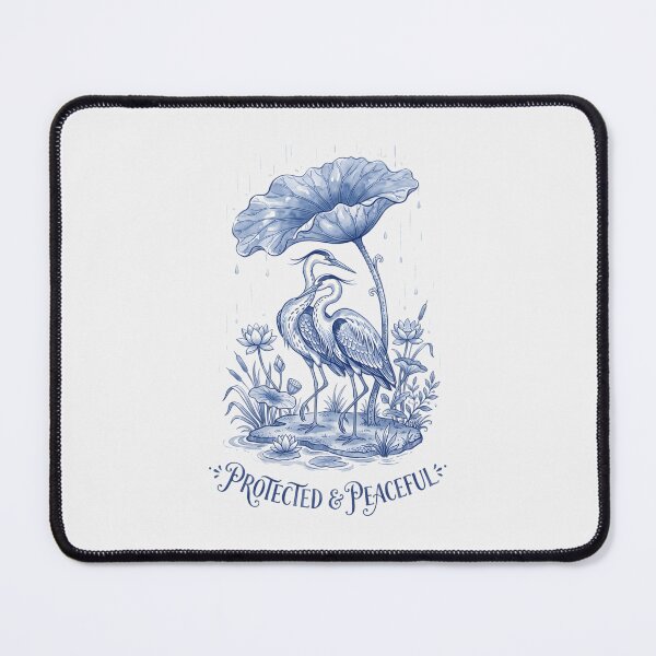 Item preview, Two Herons Rain Botanical Line Art Romantic Nature Merch designed and sold by SplashTastic.