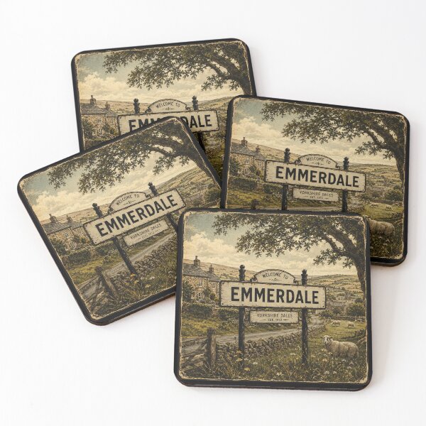 Item preview, Emmerdale Yorkshire Dales Vintage Countryside Sign Retro Travel Poster designed and sold by Abidel.