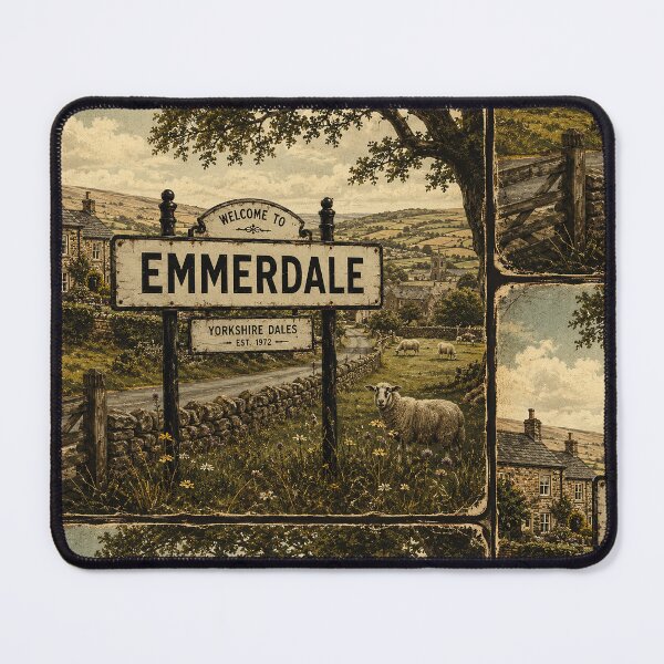 Item preview, Emmerdale Yorkshire Dales Vintage Countryside Sign Retro Travel Poster designed and sold by Abidel.
