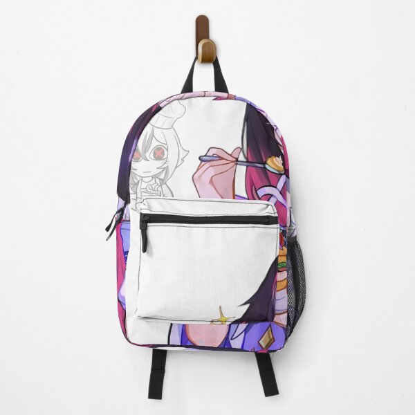 Item preview, Columbina and Arlecchino Eating Sandwich Genshin Impact designed and sold by KomiArts.