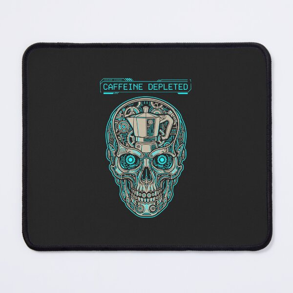 Item preview, Cyberpunk Skull Coffee Cyberpunk Glitch Art Mechanical Merch designed and sold by SplashTastic.