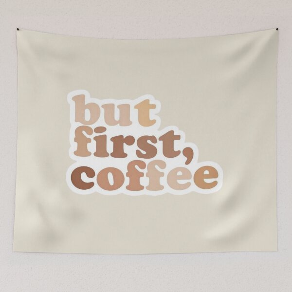 Item preview, But First, Coffee | Retro Minimalist Coffee Quote Design designed and sold by Palette & Hue.