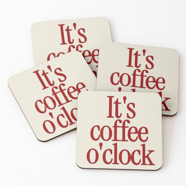 Item preview, It's Coffee O'Clock | Minimalist Coffee Quote Typography designed and sold by Palette & Hue.
