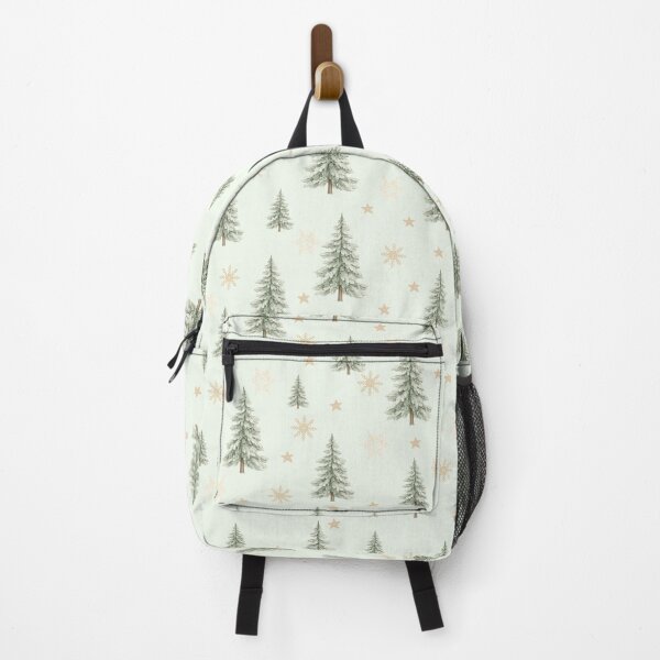 Item preview, Watercolor Christmas Tree Pattern - Green Background designed and sold by PaperyAndInk.