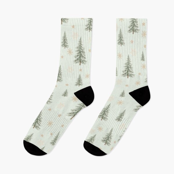 Item preview, Watercolor Christmas Tree Pattern - Green Background designed and sold by PaperyAndInk.