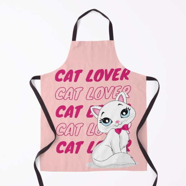 Item preview, Cute White Cat Marie Character Cat Lover Pink Typographic Art Print designed and sold by hetal66.