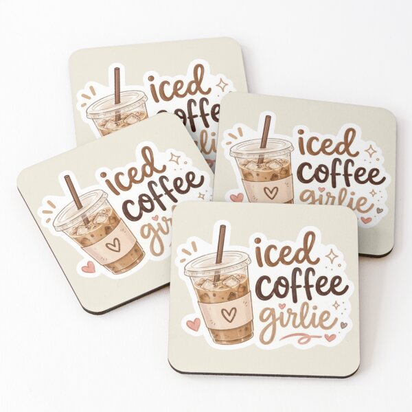 Item preview, Iced Coffee Girlie | Cute Aesthetic Coffee Lover Illustration designed and sold by Palette & Hue.