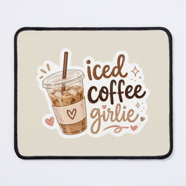 Item preview, Iced Coffee Girlie | Cute Aesthetic Coffee Lover Illustration designed and sold by Palette & Hue.