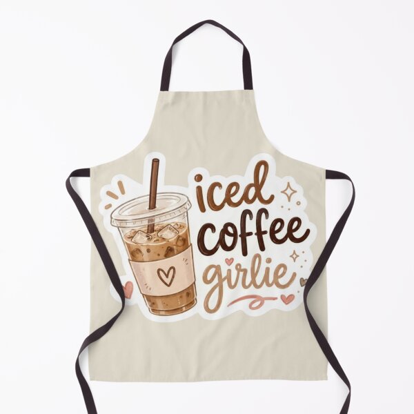 Item preview, Iced Coffee Girlie | Cute Aesthetic Coffee Lover Illustration designed and sold by Palette & Hue.