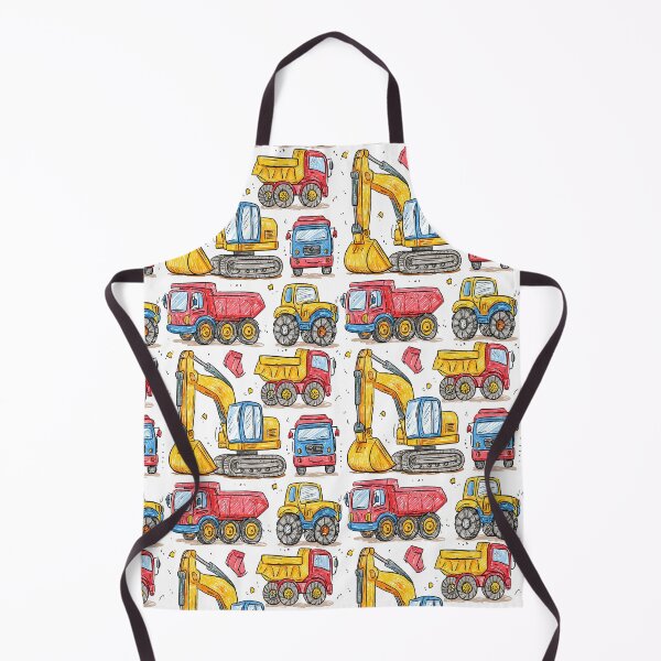 Item preview, Preschool Construction Trucks and Vehicles Print Pattern designed and sold by RichardRags.