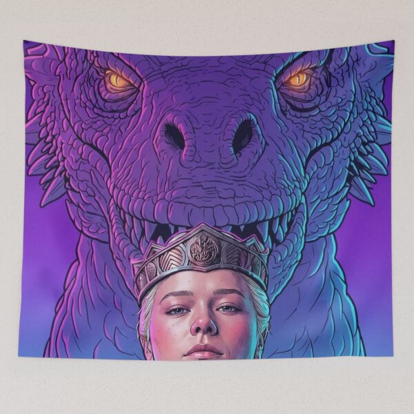 Item preview, Dragon & Their Rider 4 Queen HOD Series Queen Lgbtq+ Comic Book Art Home Wall Decor Print Poster Pride TV Series Fantasy designed and sold by Mind Space.