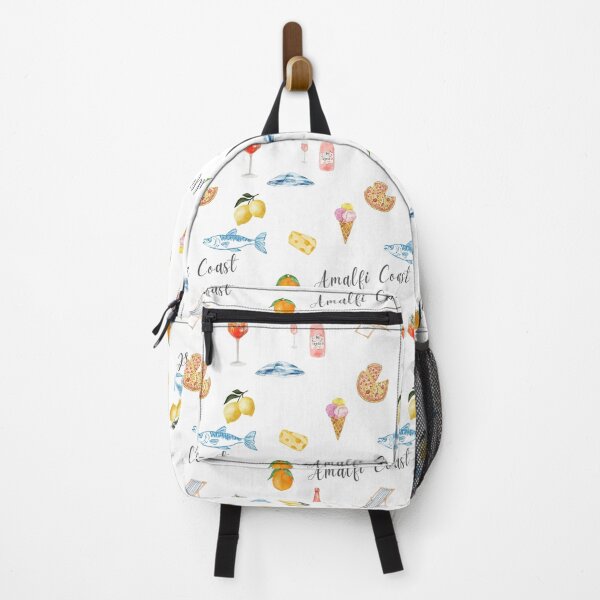 Item preview, Amalfi Coast Watercolor Pattern | Italian Summer Lemons, Aperol Spritz, Pizza & Beach Mediterranean Travel Illustration designed and sold by PaperyAndInk.