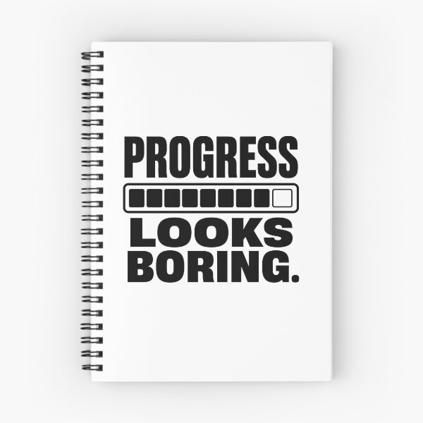 Item preview, Progress Looks Boring | Minimal Motivation Typography Design designed and sold by Lovestickerco.