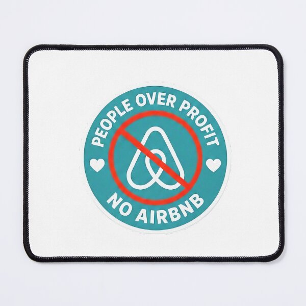 Item preview, People Over Profit No Airbnb Protest Art designed and sold by SassyArtistry.