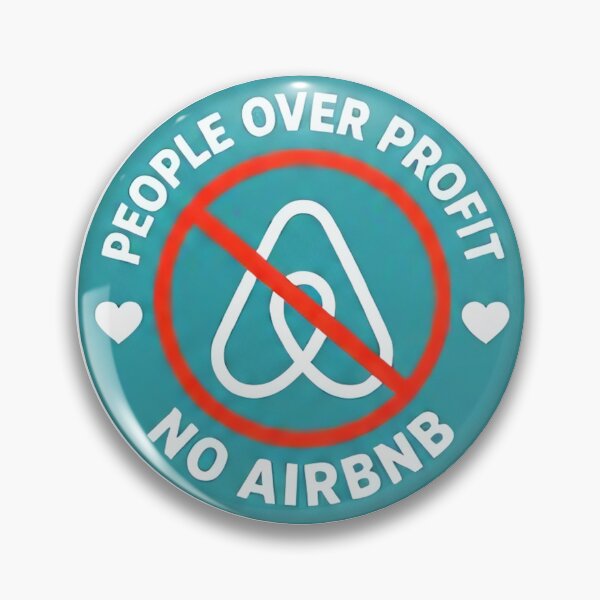 Item preview, People Over Profit No Airbnb Protest Art designed and sold by SassyArtistry.