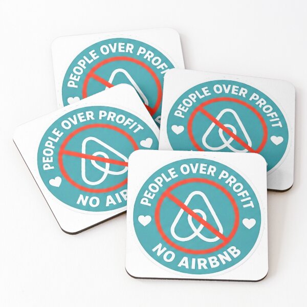 Item preview, People Over Profit No Airbnb Protest Art designed and sold by SassyArtistry.