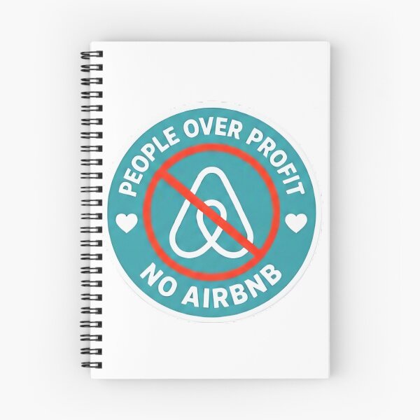 Item preview, People Over Profit No Airbnb Protest Art designed and sold by SassyArtistry.