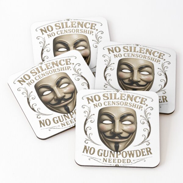 Item preview, Guy Fawkes - No silence, no censorship, no need for gunpowder designed and sold by Kirrindy Designs.