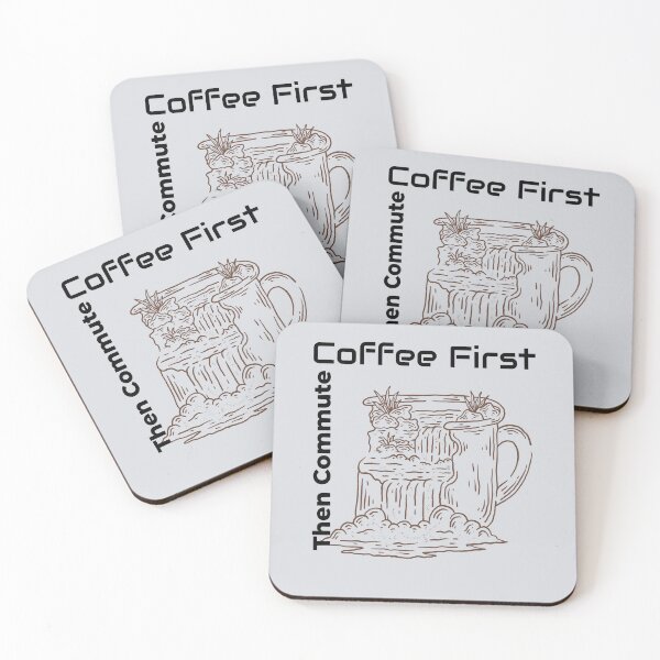Item preview, Coffee First, Then Commute-V3 designed and sold by CHIEF-HAT STORE.