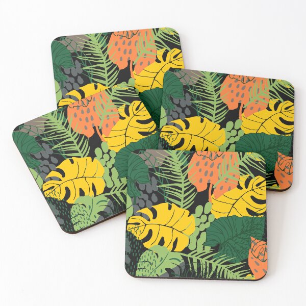 Item preview, Tropical Palm Leaves Island Pattern On Chic Black designed and sold by DEC02.