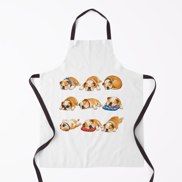 Item preview, Cute English Bulldog Sleeping Nap Mascot Grid designed and sold by ElcastDesigns.