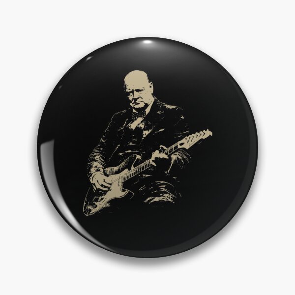 Item preview, winston churchill playing electric guitar rocker performance designed and sold by Layan Shehab.
