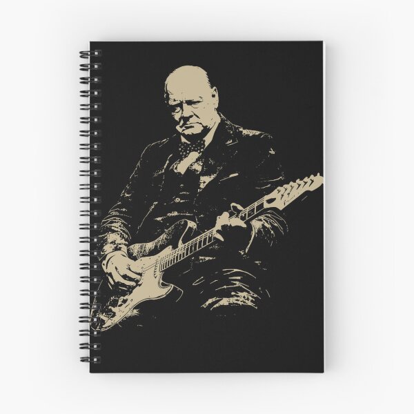 Item preview, winston churchill playing electric guitar rocker performance designed and sold by Layan Shehab.