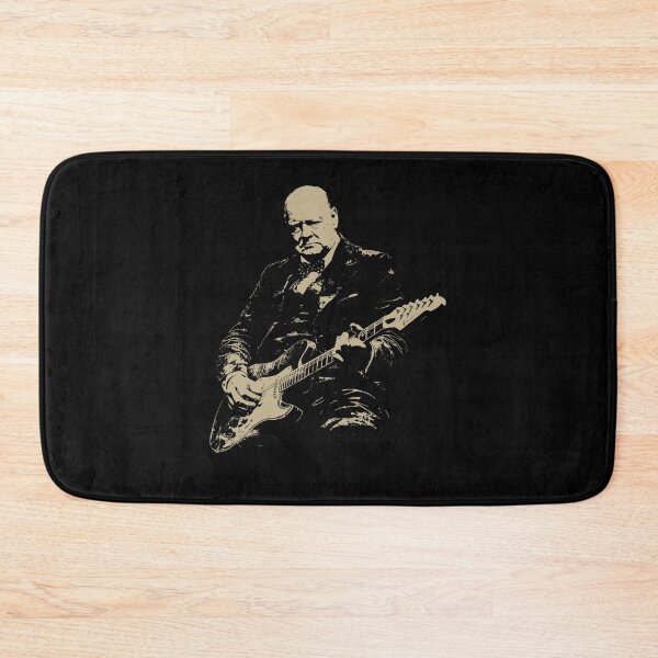 Item preview, winston churchill playing electric guitar rocker performance designed and sold by Layan Shehab.