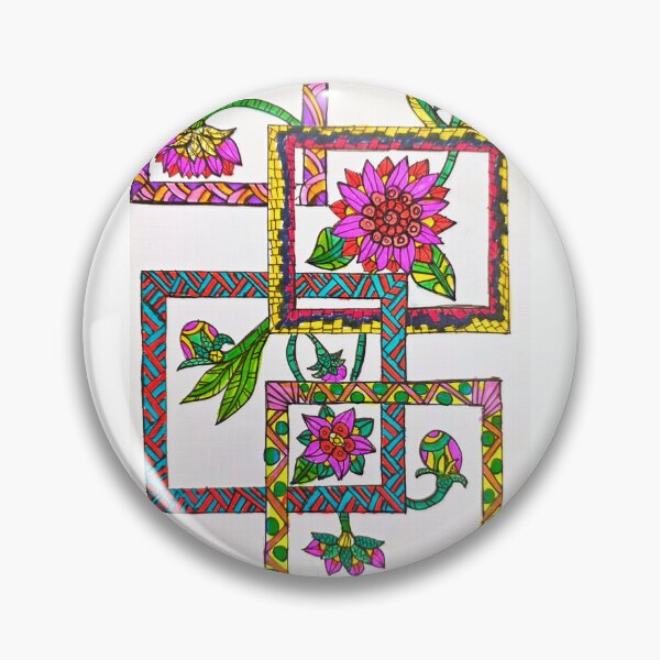 Item preview, Radiant Floral Mosaic Frames – Colorful Geometric Botanical Pattern designed and sold by Selena.m.studio.