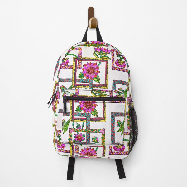 Item preview, Radiant Floral Mosaic Frames – Colorful Geometric Botanical Pattern designed and sold by Selena.m.studio.