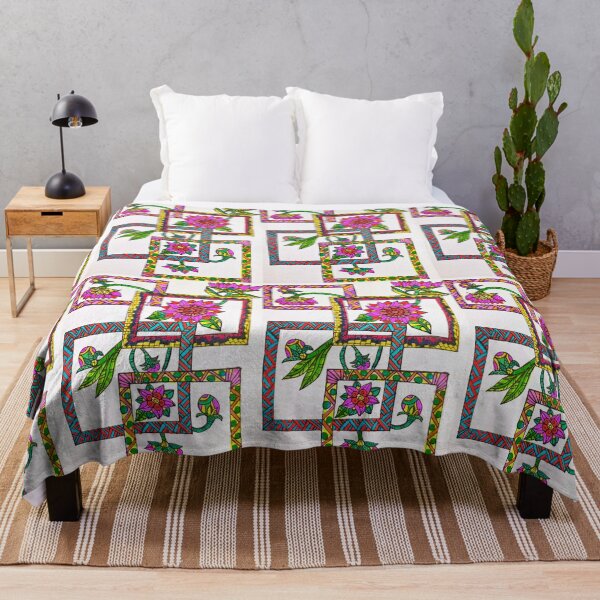 Item preview, Radiant Floral Mosaic Frames – Colorful Geometric Botanical Pattern designed and sold by Selena.m.studio.