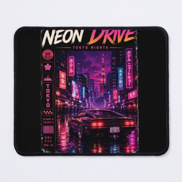 Item preview, Neon Drive – Tokyo Nights | Retro Cyberpunk Street Poster designed and sold by CreativeCook.