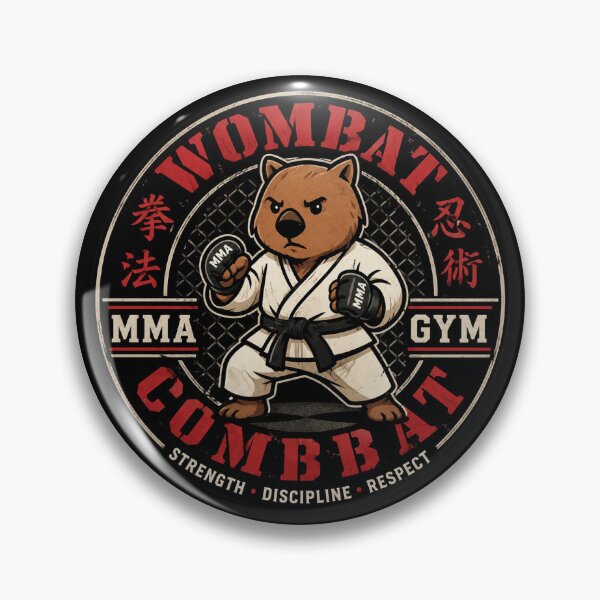Item preview, Wombat Combat Martial Arts Australian Animal  designed and sold by pUNKnown.