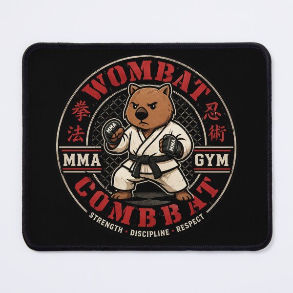 Item preview, Wombat Combat Martial Arts Australian Animal designed and sold by pUNKnown.