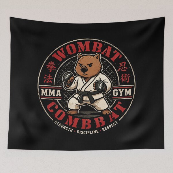 Item preview, Wombat Combat Martial Arts Australian Animal  designed and sold by pUNKnown.