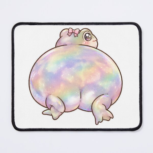 Item preview, Cute Holographic Frog Butt - Pastel Kawaii Frog with Bow designed and sold by Neurospicy Trolls.