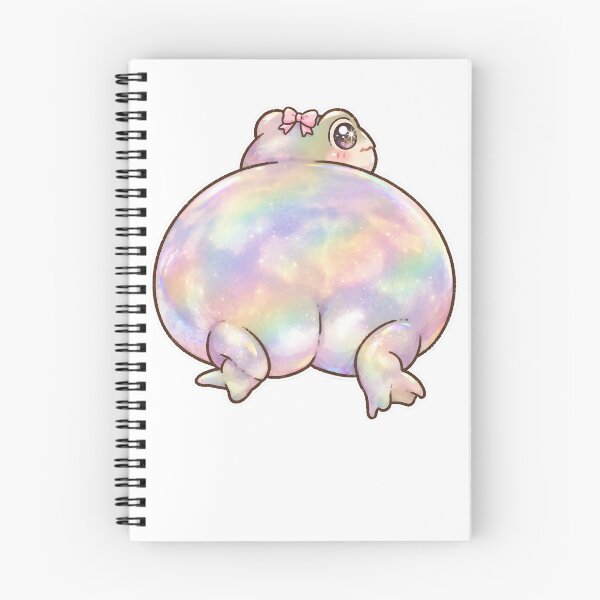 Item preview, Cute Holographic Frog Butt - Pastel Kawaii Frog with Bow designed and sold by Neurospicy Trolls.