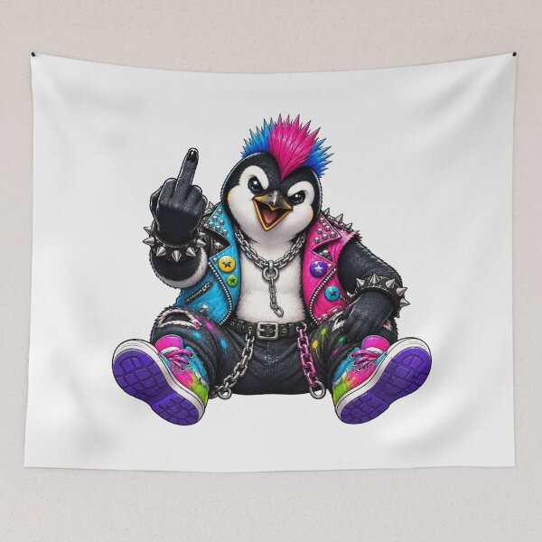 Item preview, Middle Finger Rebellious Penguin designed and sold by pUNKnown.